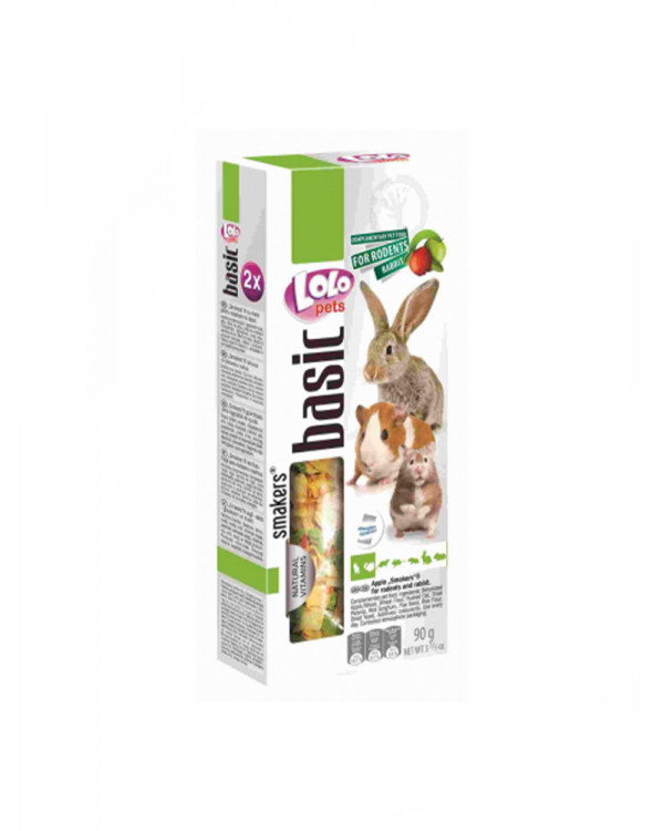Lolo Pets Smakers С яблоками для грызунов и кролика 