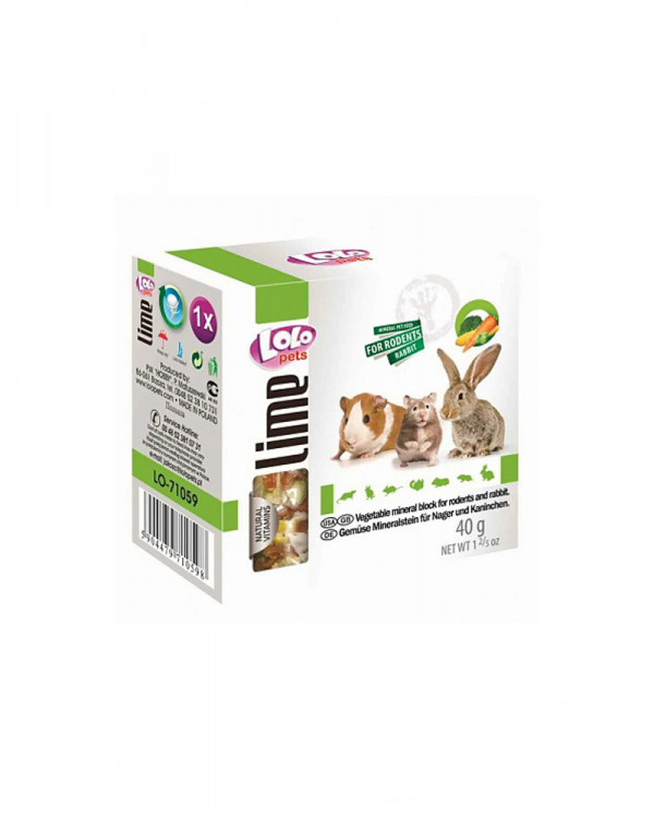 Lolo Pets Минеральный камень для грызунов-овощи