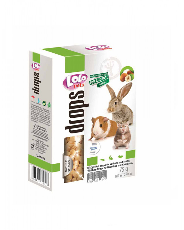 Lolo Pets Drops Ореховые для грызунов 