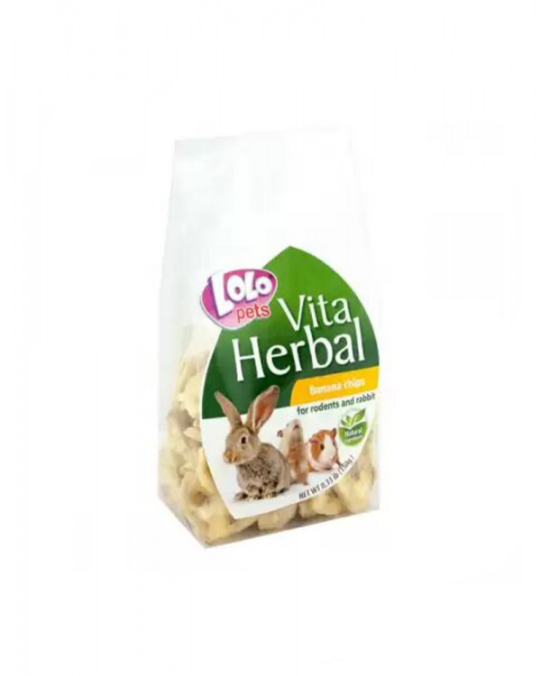 Lolo Pets Herbal Банановые чипсы для грызунов
