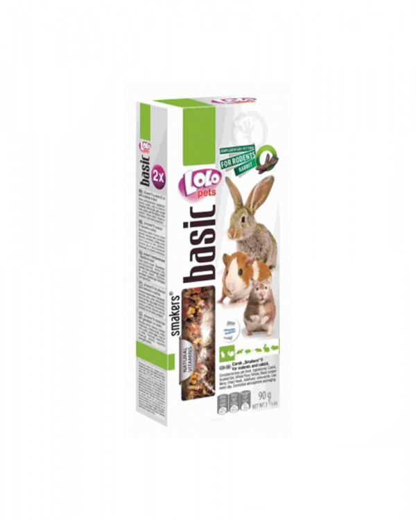 Lolo Pets Smakers С плодами рожкового дерева для грызунов и кролика 
