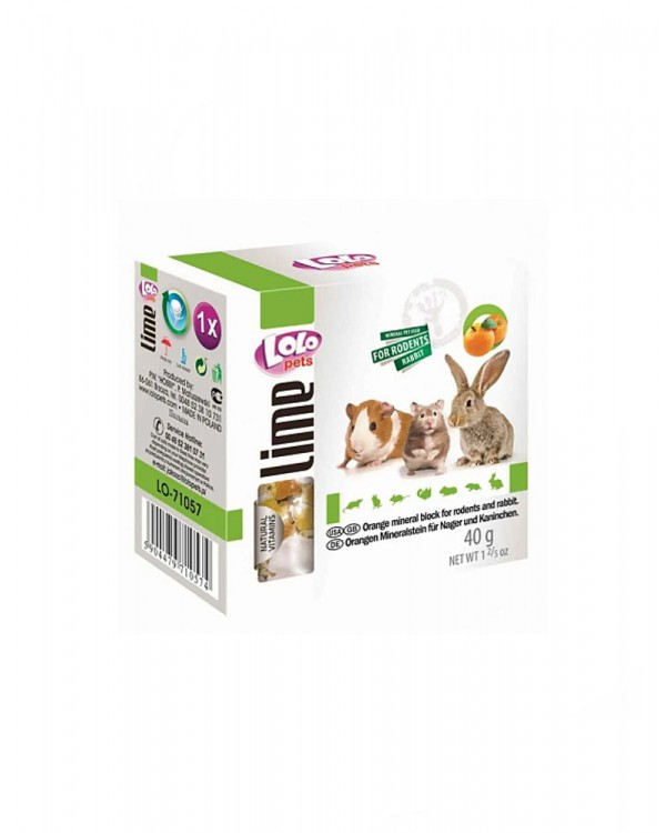 Lolo Pets Минеральный камень для грызунов-апельсин