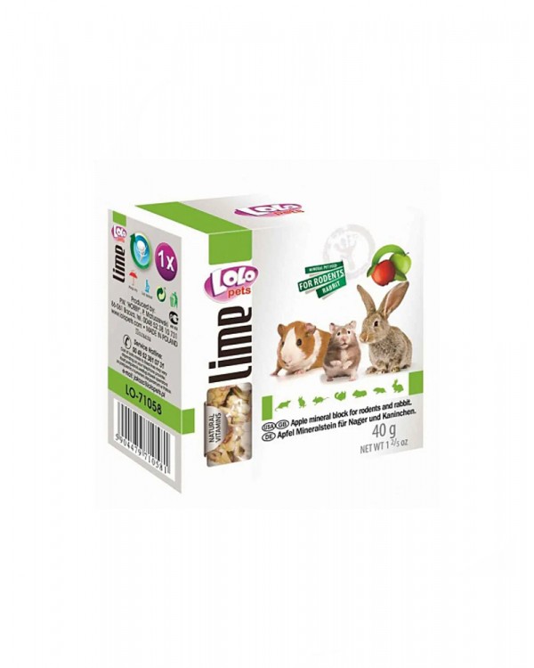Lolo Pets Минеральный камень для грызунов-яблоко