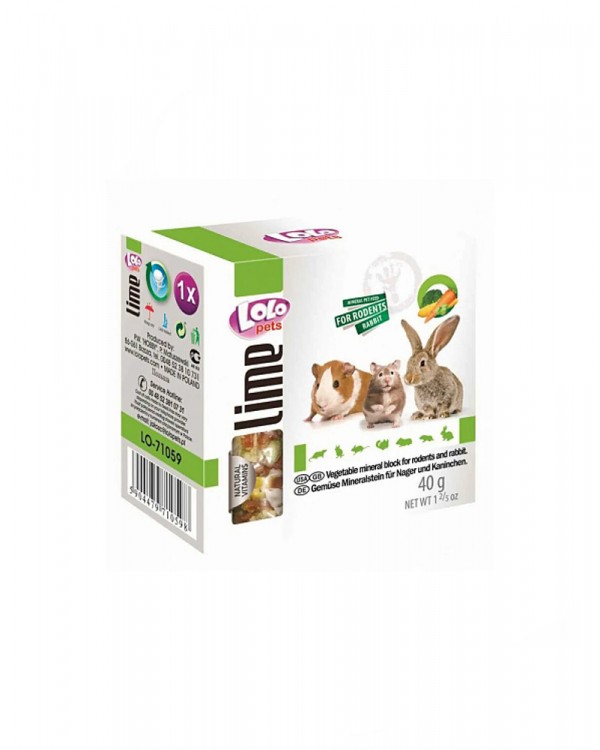 Lolo Pets Минеральный камень для грызунов-овощи