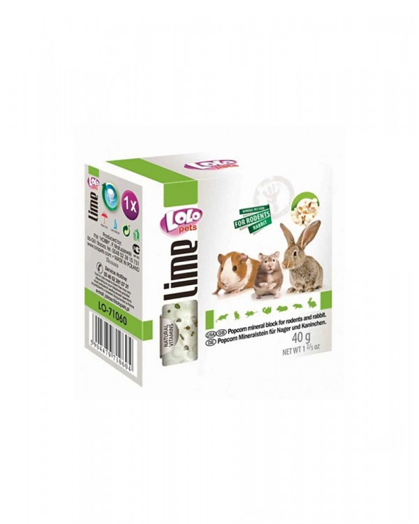 Lolo Pets Минеральный камень для грызунов-попкорн
