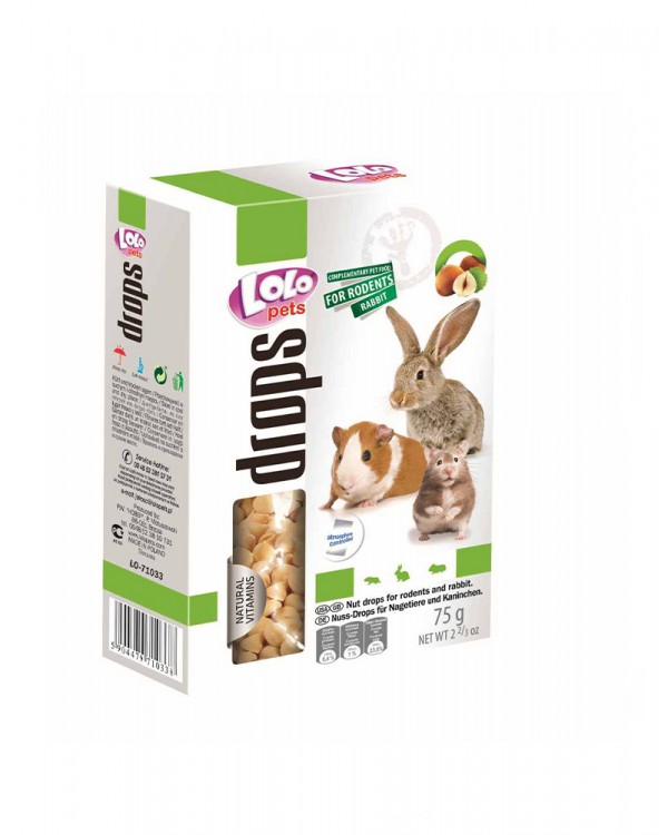 Lolo Pets Drops Ореховые для грызунов 