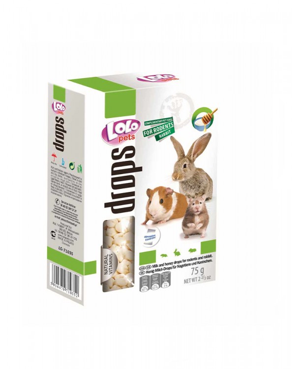 Lolo Pets Drops Медово-молочные для грызунов 