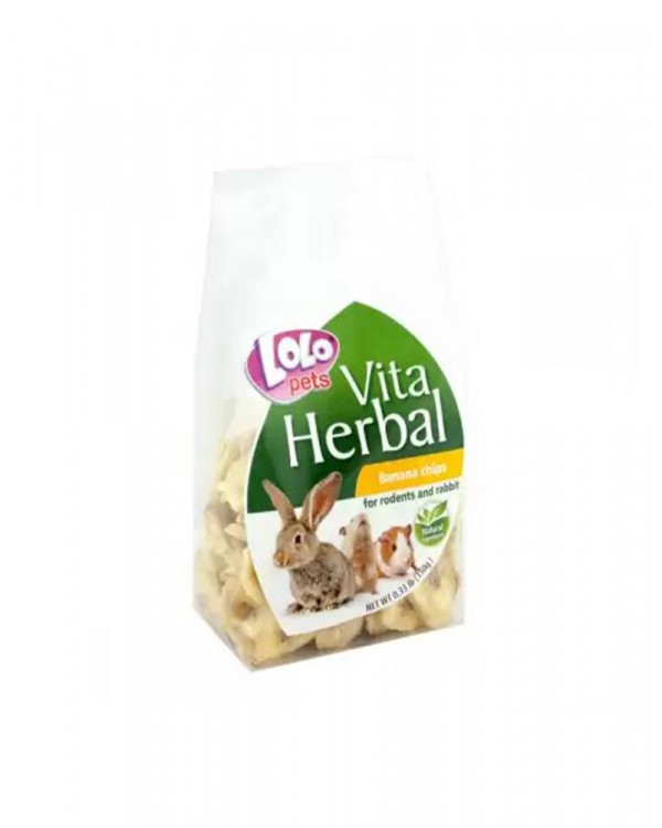 Lolo Pets Herbal Банановые чипсы для грызунов