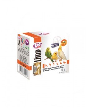 Lolo Pets Минеральный камень для птиц-апельсин