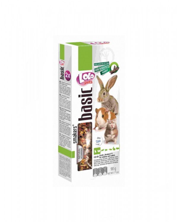 Lolo Pets Smakers С плодами рожкового дерева для грызунов и кролика 