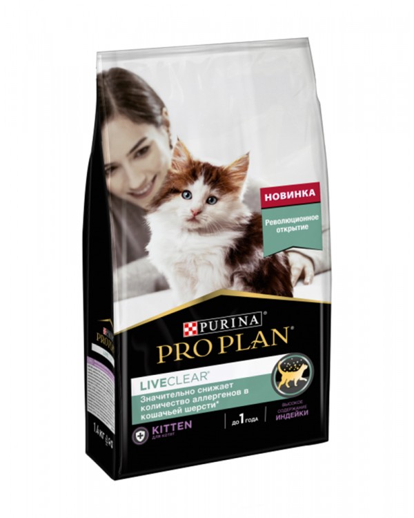Pro Plan LiveClear Kitten З індичкою для кошенят Pro Plan LiveClear Kitten З індичкою для кошенят