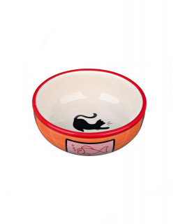 Trixie Миска керамическая с кошкой и рыбкой-foto2