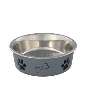 Trixie Миска металлическая на резиновом основании с пластиковым покрытием-foto2