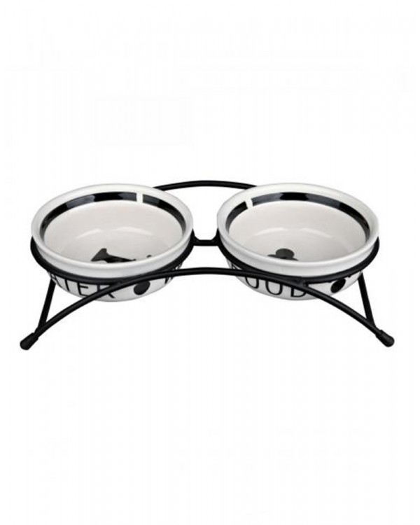 Trixie «Eat on Feet» Миски керамические на подставке (белые)