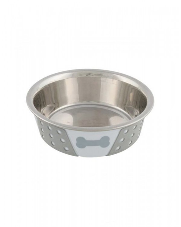 Trixie Миска металлическая на резиновом основании с силиконовым покрытием