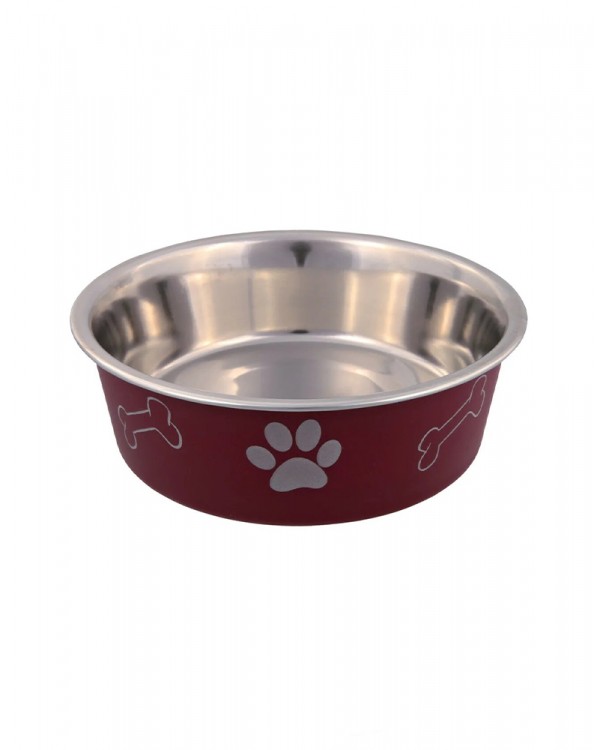 Trixie Миска металлическая на резиновом основании с пластиковым покрытием