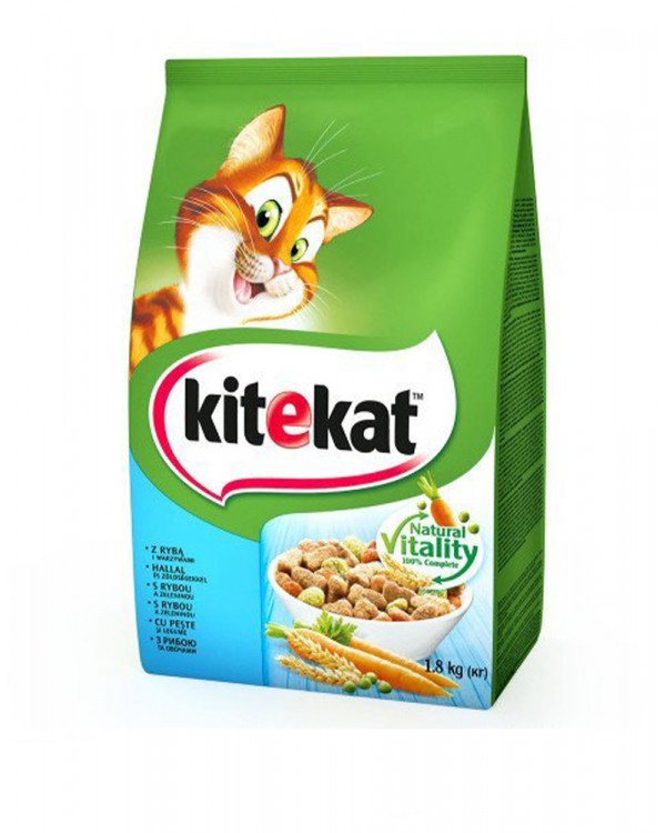 Kitekat Для взрослых кошек рыба с овощами