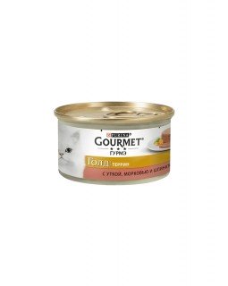 Gourmet Gold Террин кусочки в паштете с уткой, морковкой и шпинатом 
