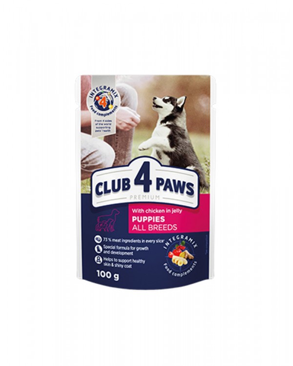 Клуб 4 лапи Консерви для цуценят з куркою в желе Клуб 4 лапи Консерви для цуценят з куркою в желе