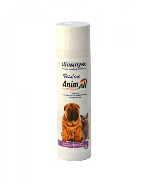 AnimAll Шампунь VetLine для собак и кошек с хлоргексидином и кетоконазолом