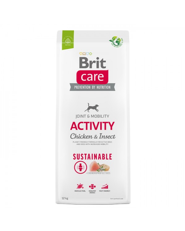 Brit Care Dog Sustainable Activity Сухий корм з куркою та комахами для собак з підвищеною активністю