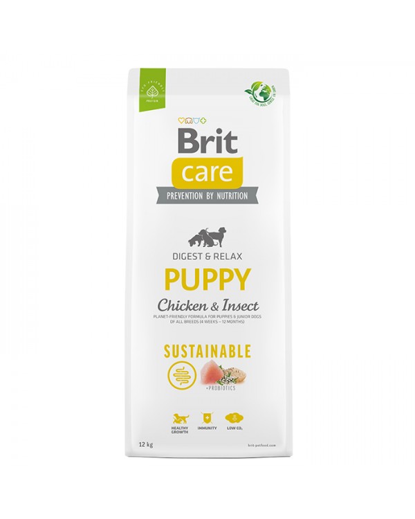 Brit Care Dog Sustainable Puppy Сухий корм з куркою та комахами для цуценят всіх порід