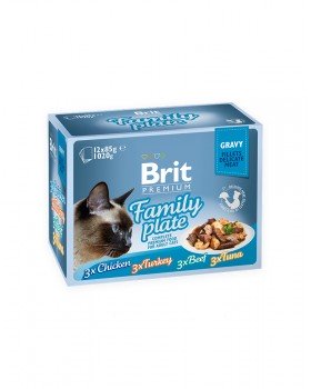 Brit Premium Cat Набір консерв сімейна тарілка в соусі (12 * 85 гр)