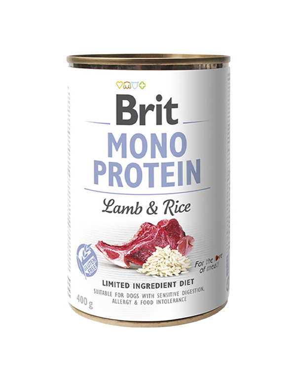 Brit Mono Protein Dog з ягням і темним рисом