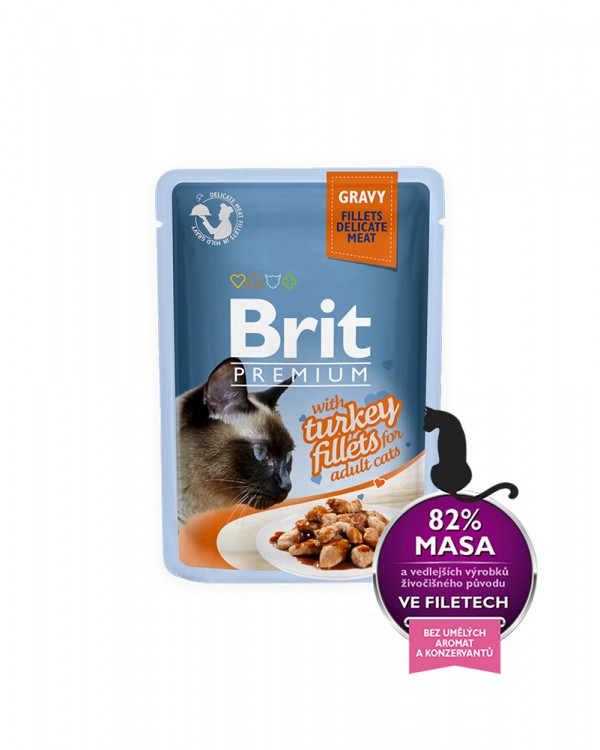 Brit Premium Cat Turkey fillets in Gravy