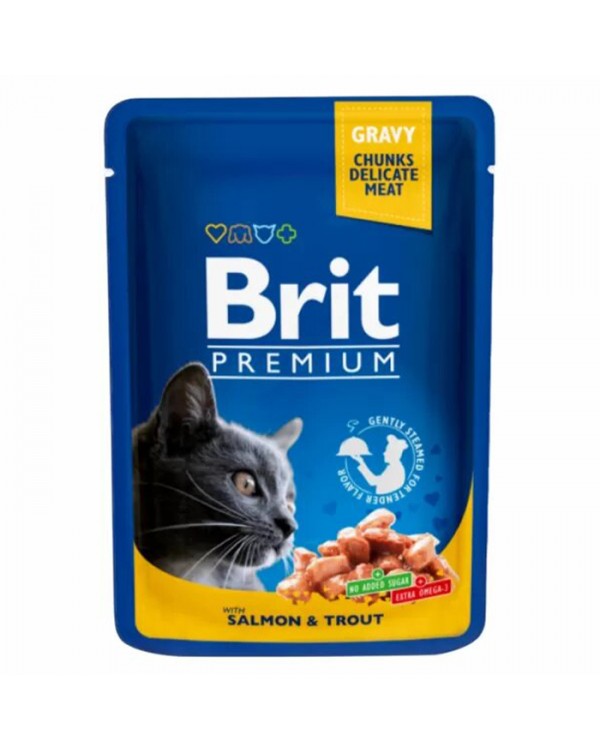 Brit Premium Cat Pouches Лосось і форель
