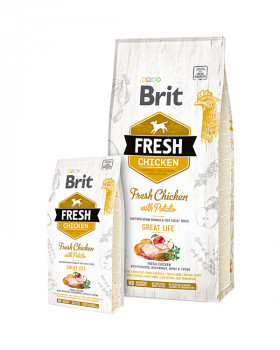 Brit Fresh Chicken/Potato Adult курка, картопля для дорослих собак