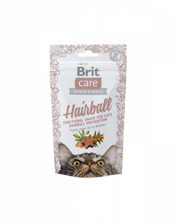 Brit Care Cat Snack Hairball Для виведення шерсті зі шлунка кішок з качкою