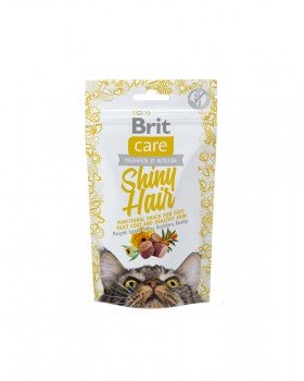 Brit Care Cat Snack Shiny Hair Для підтримки краси шерсті кішок з лососем
