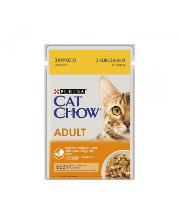  Purina Cat Chow с курицей и кабачками в желе