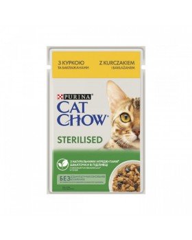  Purina Cat Chow Sterilised с курицей и баклажанами в желе