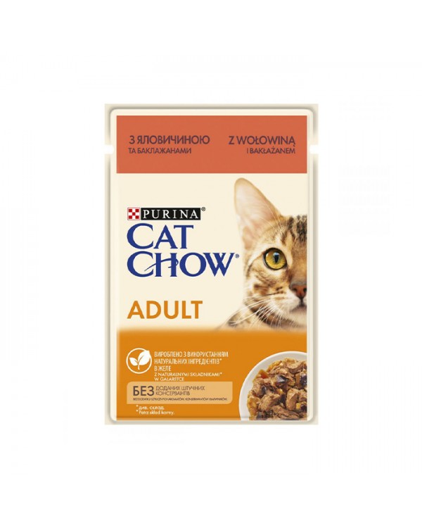  Purina Cat Chow с говядиной и баклажанами в желе