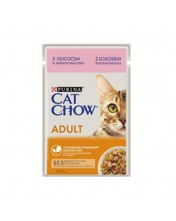  Purina Cat Chow с лососем и зеленым горошком в желе