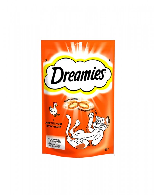 Dreamies Chicken Подушечки для кішок з куркою