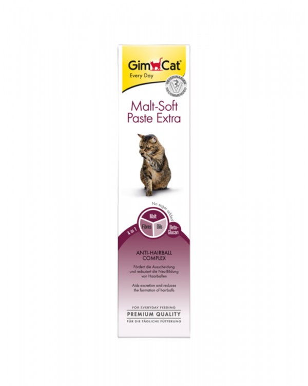 GimCat Паста Malt-Soft Extra вітамінізована паста для виведення шерсті зі шлунка кішок