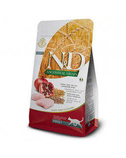 Farmina N&D Low Grain Cat Chicken & Pomegranate Adult низькозерновий сухий корм з куркою та гранатом для дорослих котів