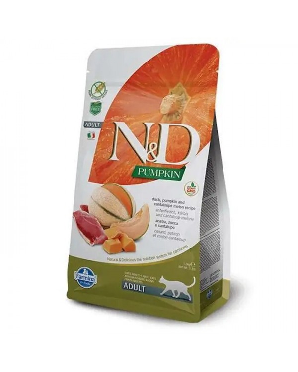 Farmina Cat N&D Gгain Free Pumpkin Duck & Cantaloupe Adult Беззерновий сухий корм з качкою та гарбузом для дорослих котів