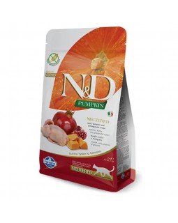 Farmina Cat N&D Gгain Free Pumpkin Quail & Pomegranate Neutered Adult Беззерновий корм для стерилізованих кішок з перепелом, гарбузом та гранатом
