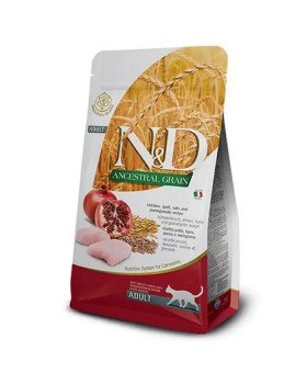 Farmina N&D Low Grain Cat Chicken & Pomegranate Adult низькозерновий сухий корм з куркою та гранатом для дорослих котів