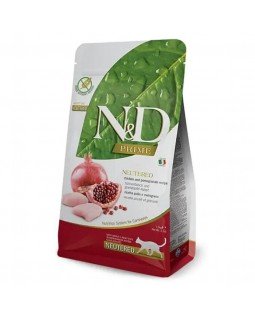 Farmina N&D Prime GF Cat Chicken & Pomegranate Neutered Adult беззерновий корм для стерилізованих кішок з куркою та гранатом Farmina N&D Prime GF Cat Chicken & Pomegranate Neutered Adult беззерновий корм для стерилізованих кішок з куркою та гранатом