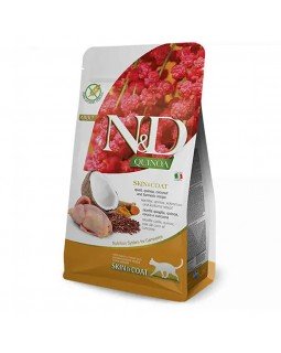 Farmina N&D Quinoa Skin&Coat Adult беззерновий сухий корм для котів при харчовій алергії з перепелом та кіноа Farmina N&D Quinoa Skin&Coat Adult беззерновий сухий корм для котів при харчовій алергії з перепелом та кіноа