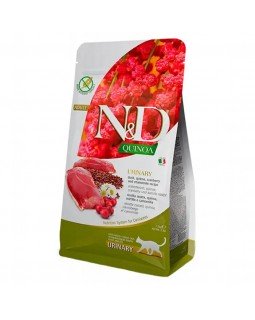 Farmina N&D Quinoa Urinary Duck & Cranberry Adult Сухий беззерновий корм для профілактики сечокам'яної хвороби кішок з качкою, журавлиною, ромашкою та кіноа Farmina N&D Quinoa Urinary Duck & Cranberry Adult Сухий беззерновий корм для профілактики сечокам'яної хвороби кішок з качкою, журавлиною, ромашкою та кіноа