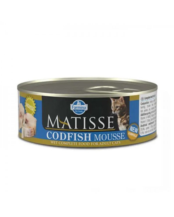 Farmina Matisse Cat Mousse CodFish консерва для котів з тріскою, паштет Farmina Matisse Cat Mousse CodFish консерва для котів з тріскою, паштет