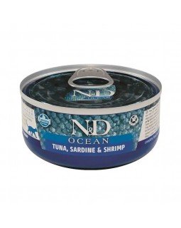 Farmina N&D Grain Free Ocean Tuna, Sardine & Shrimp Adult Консерва для кішок з тунцем, сардиною та креветками