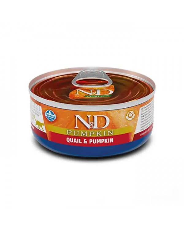 Farmina N&D Grain Free Pumpkin Quail Adult консерви для кішок з гарбузом та перепілкою