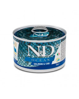 Farmina N&D Grain Free Ocean Salmon & Cod Adult Mini Беззерновий консервований корм для собак дрібних порід з лососем і тріскою